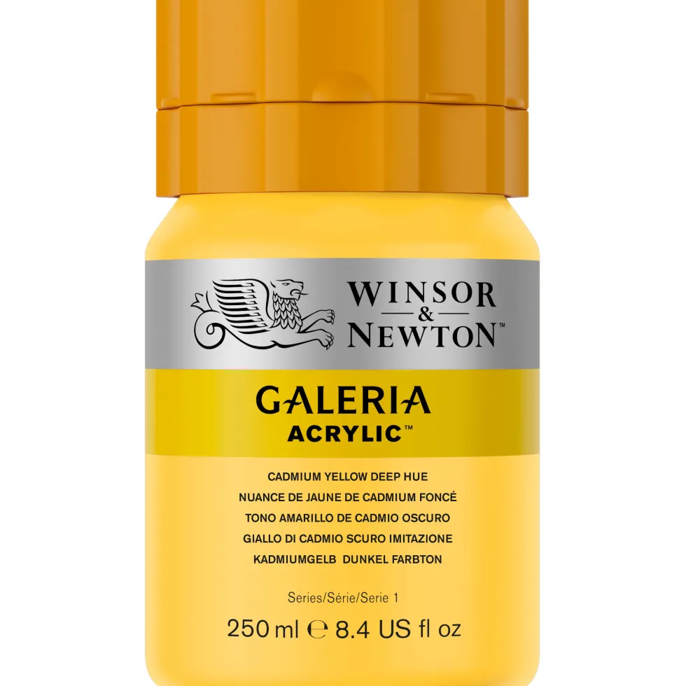Farba akrylowa Galeria - Winsor & Newton - 115, Cadmium Yellow Deep Hue, 250 ml