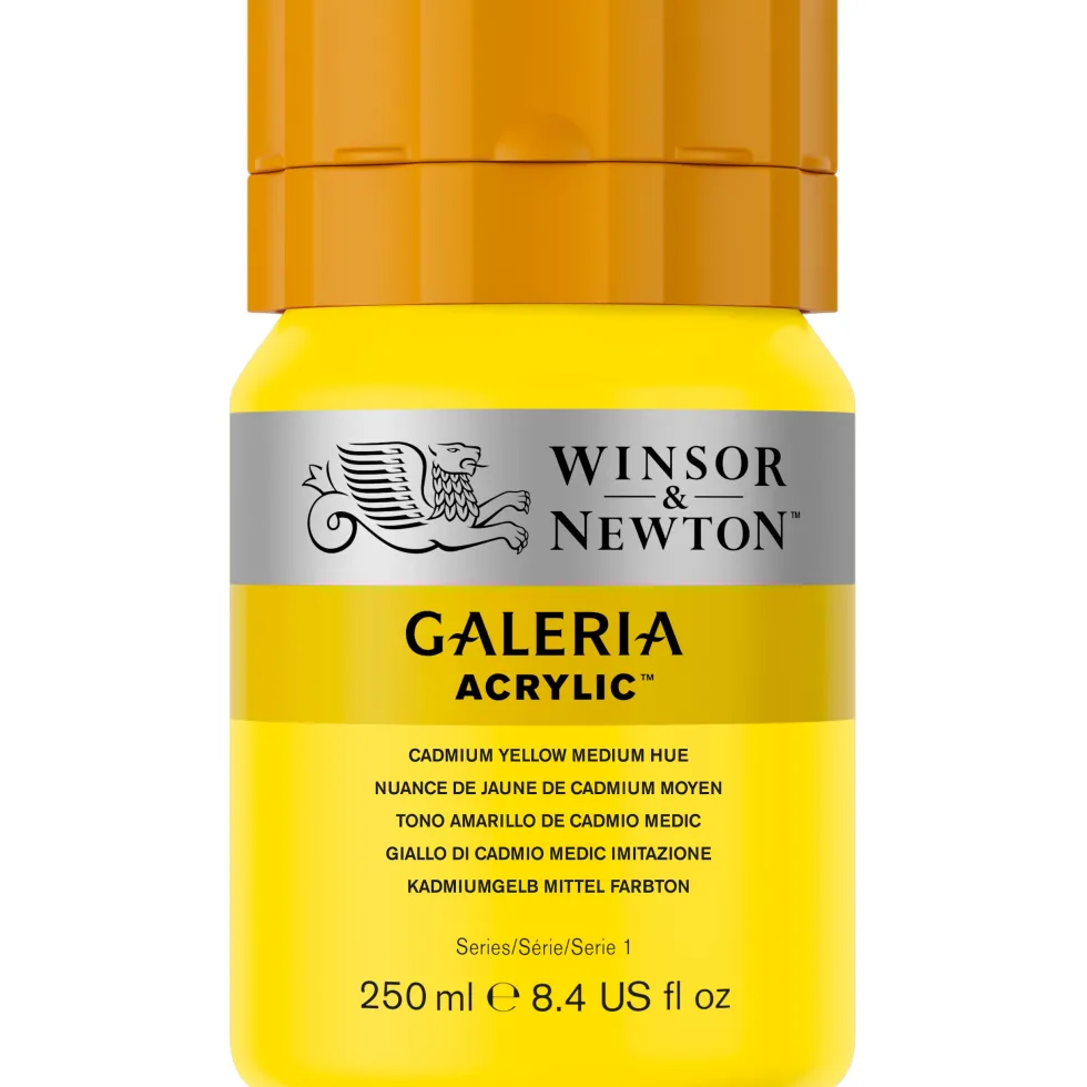 Farba akrylowa Galeria - Winsor & Newton - 120, Cadmium Yellow Medium Hue, 250 ml
