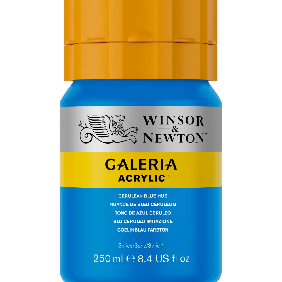 Farba akrylowa Galeria - Winsor & Newton - 138, Cerulean Blue Hue, 250 ml