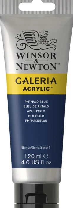 Farba akrylowa Galeria - Winsor & Newton - Phthalo Blue, 120 ml