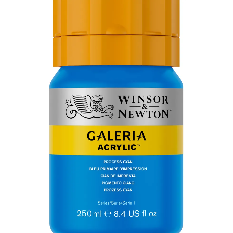 Farba akrylowa Galeria - Winsor & Newton - 535, Process Cyan, 250 ml