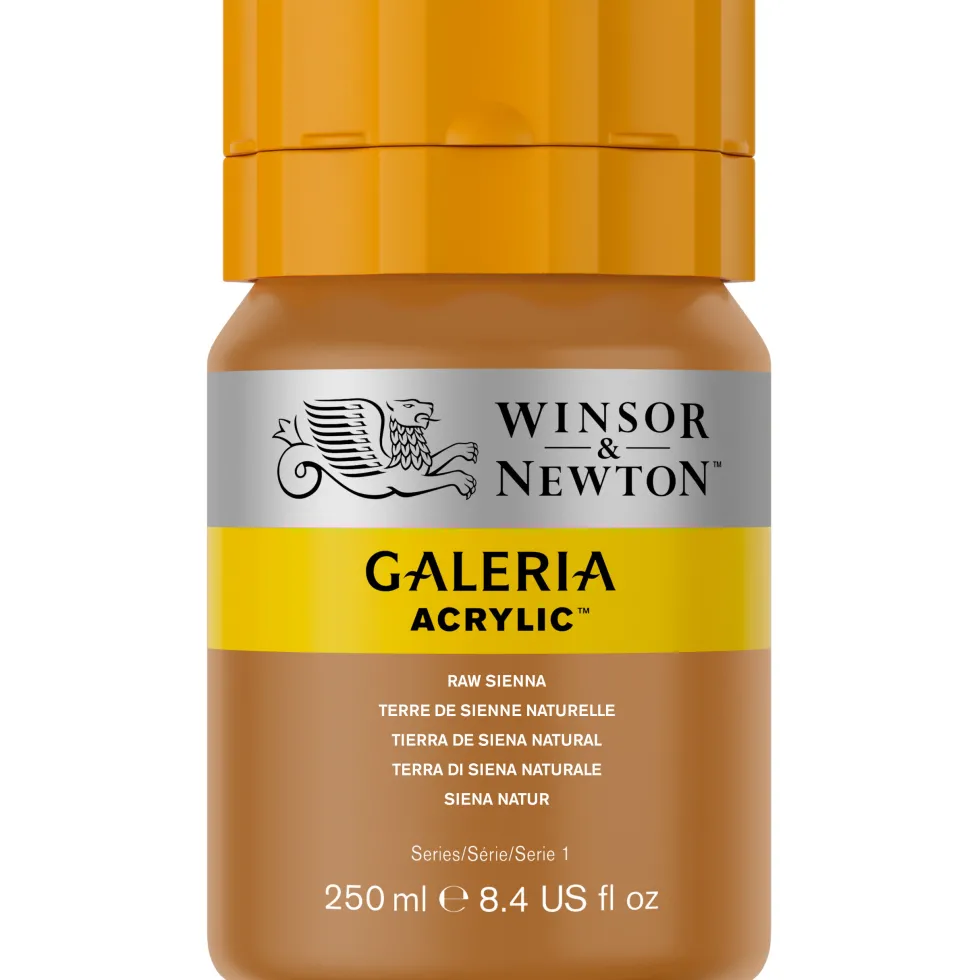 Farba akrylowa Galeria - Winsor & Newton - 552, Raw Sienna, 250 ml