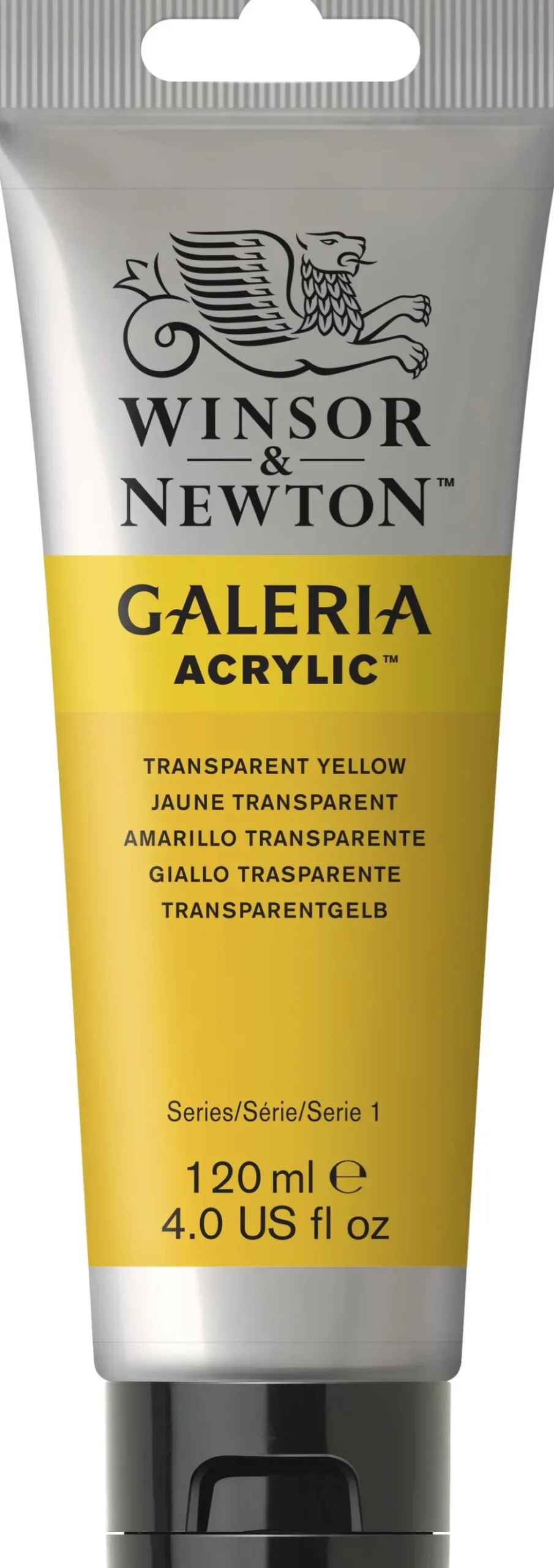 Farba akrylowa Galeria - Winsor & Newton - Transparent Yellow, 120 ml