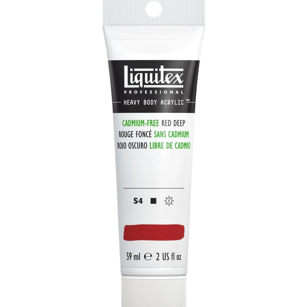 Farba akrylowa Heavy Body - Liquitex - Cadmium Free Red Deep, 59 ml
