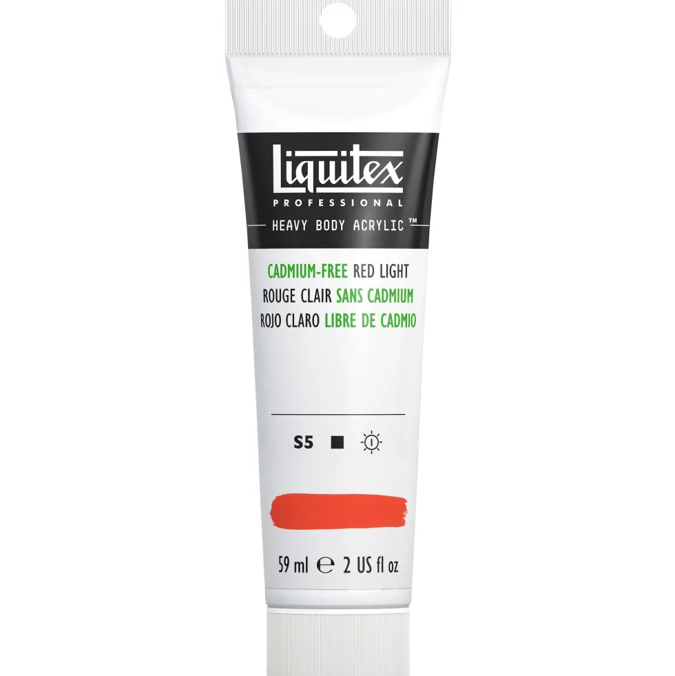 Farba akrylowa Heavy Body - Liquitex - Cadmium Free Red Light, 59 ml
