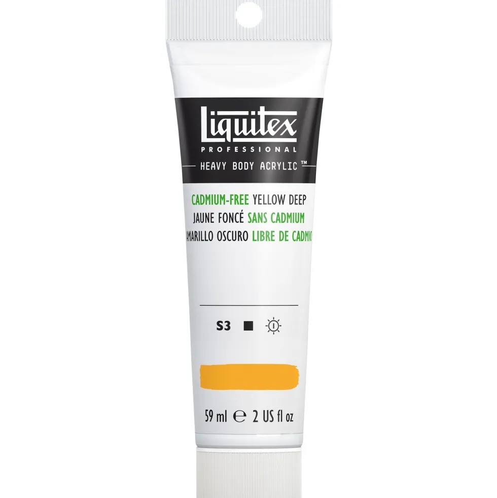 Farba akrylowa Heavy Body - Liquitex - Cadmium Free Yellow Deep, 59 ml