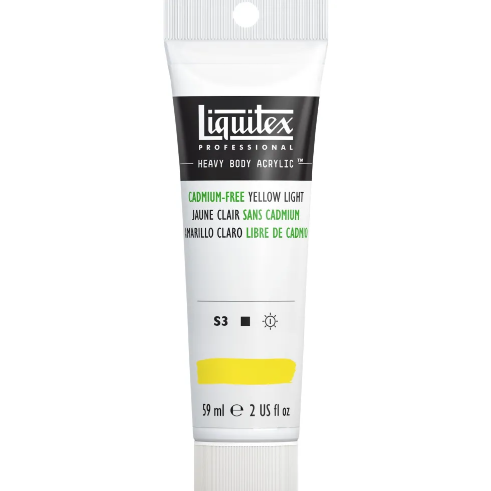 Farba akrylowa Heavy Body - Liquitex - Cadmium Free Yellow Light, 59 ml