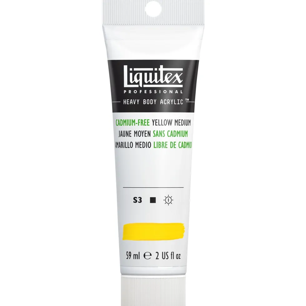 Farba akrylowa Heavy Body - Liquitex - Cadmium Free Yellow Medium, 59 ml