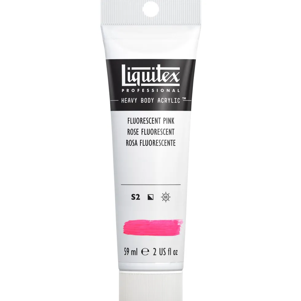 Farba akrylowa Heavy Body - Liquitex - Fluorescent Pink, 59 ml