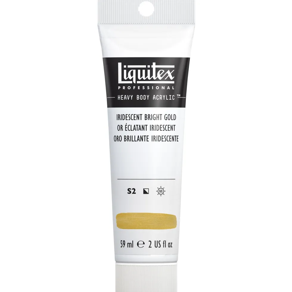 Farba akrylowa Heavy Body - Liquitex - Iridescent Bright Gold, 59 ml