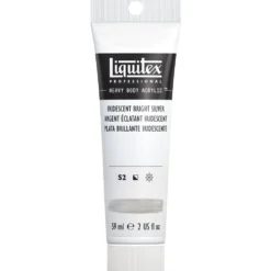 Farba akrylowa Heavy Body - Liquitex - Iridescent Bright Silver, 59 ml