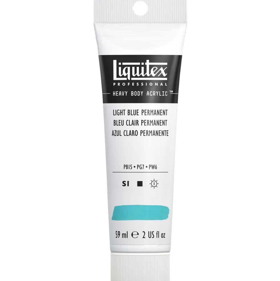Farba akrylowa Heavy Body - Liquitex - Light Blue Permanent, 59 ml