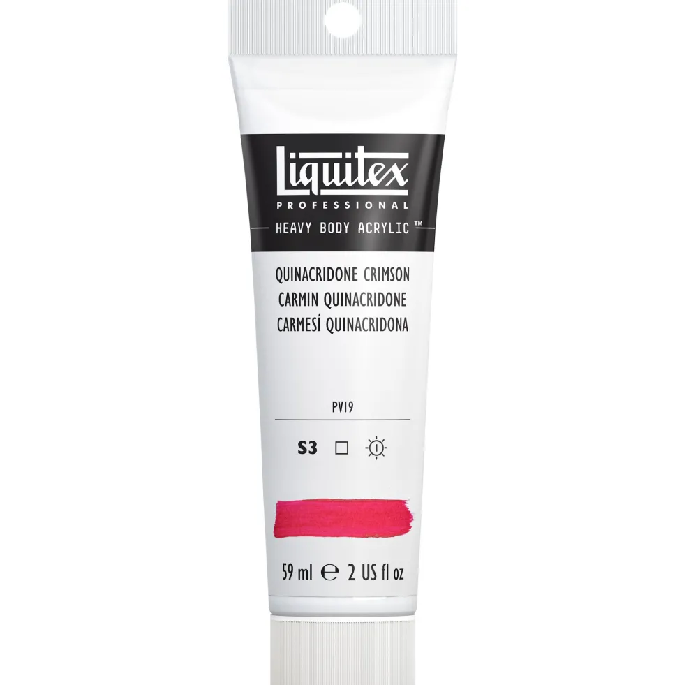 Farba akrylowa Heavy Body - Liquitex - Quinacridone Crimson, 59 ml