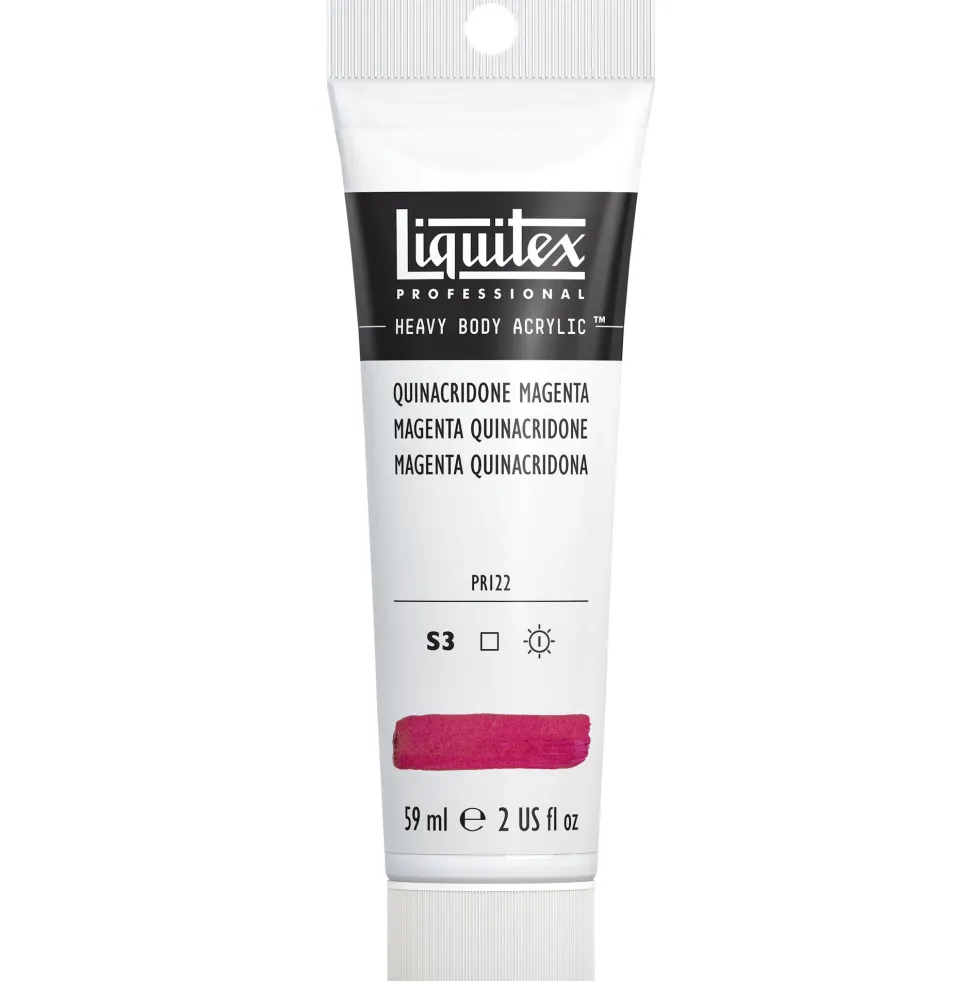 Farba akrylowa Heavy Body - Liquitex - Quinacridone Magenta, 59 ml