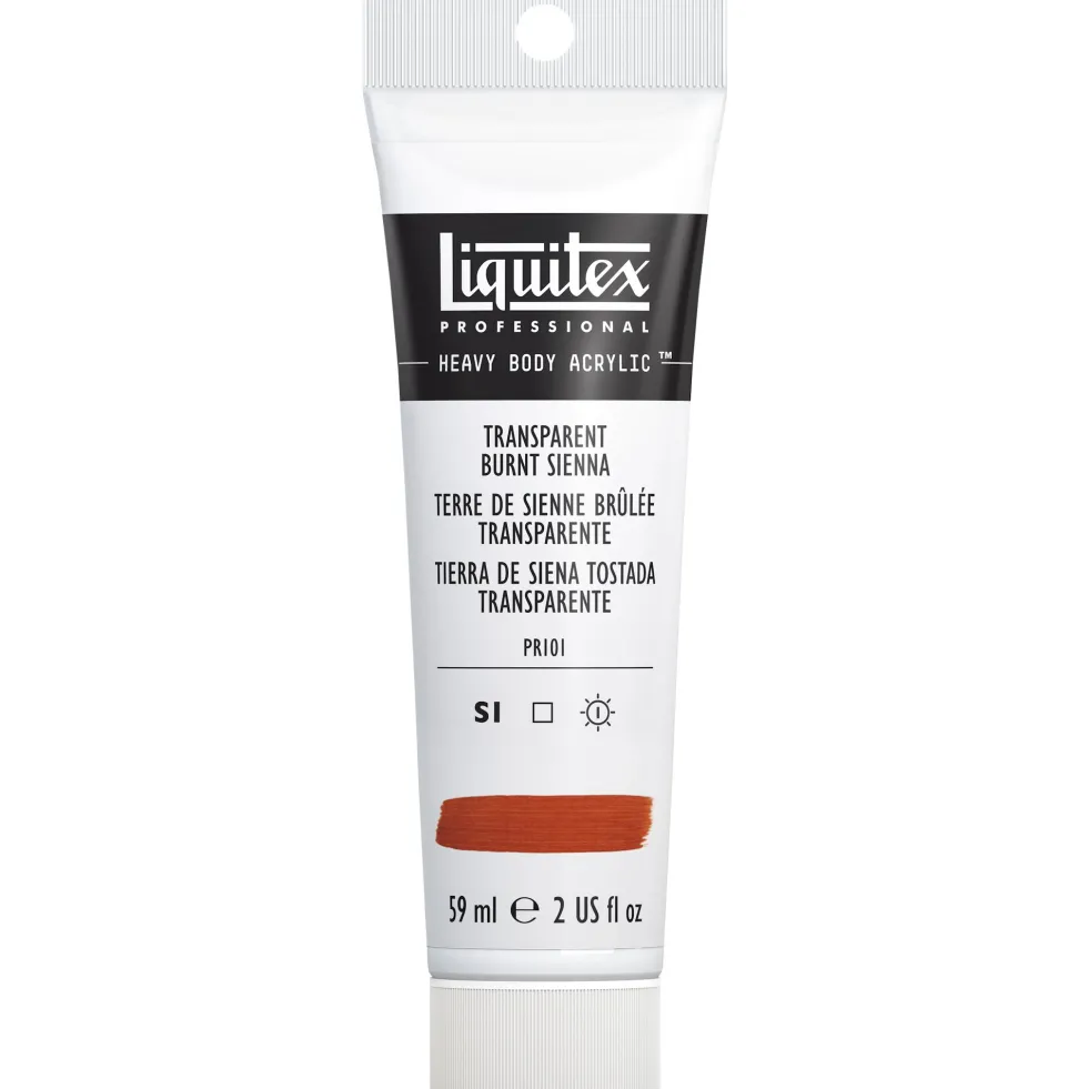 Farba akrylowa Heavy Body - Liquitex - Transparent Burnt Sienna, 59 ml
