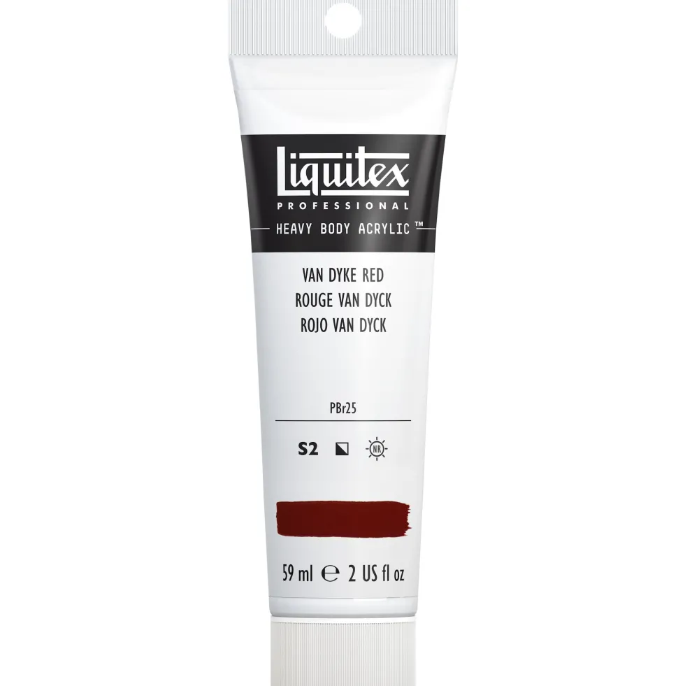 Farba akrylowa Heavy Body - Liquitex - Van Dyke Red, 59 ml