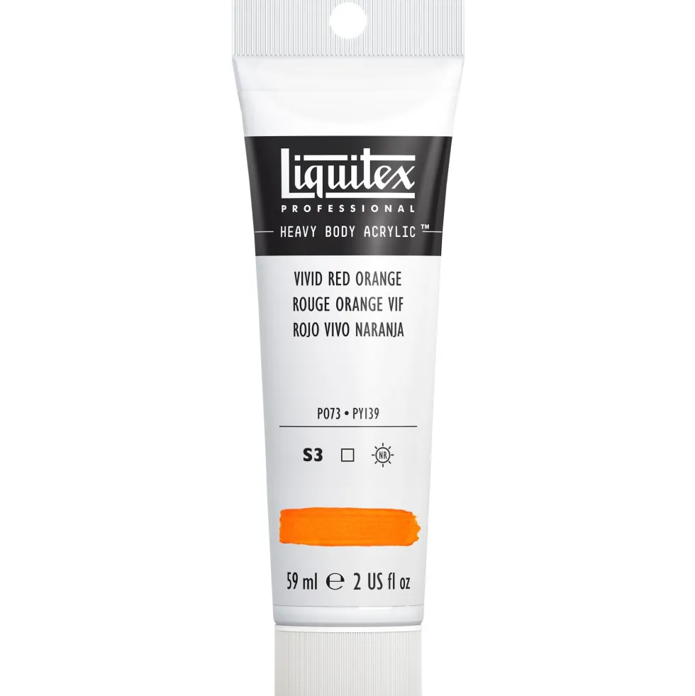 Farba akrylowa Heavy Body - Liquitex - Vivid Red Orange, 59 ml