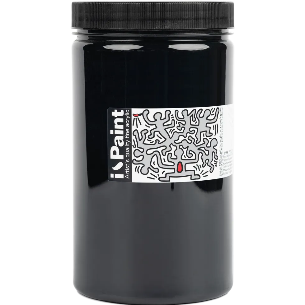 Farba akrylowa I-Paint - Renesans - 18, carbon black, 1200 ml
