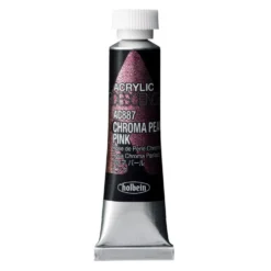 Farba akrylowa Iridescence Acrylic - Holbein - 887, Chroma Pearl Pink, 5 ml