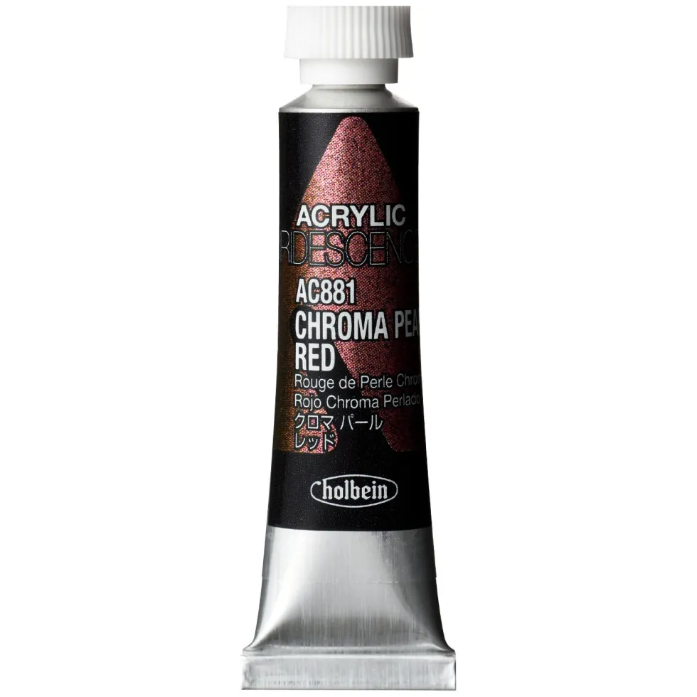 Farba akrylowa Iridescence Acrylic - Holbein - 881, Chroma Pearl Red, 5 ml