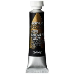 Farba akrylowa Iridescence Acrylic - Holbein - 883, Chroma Pearl Yellow, 5 ml