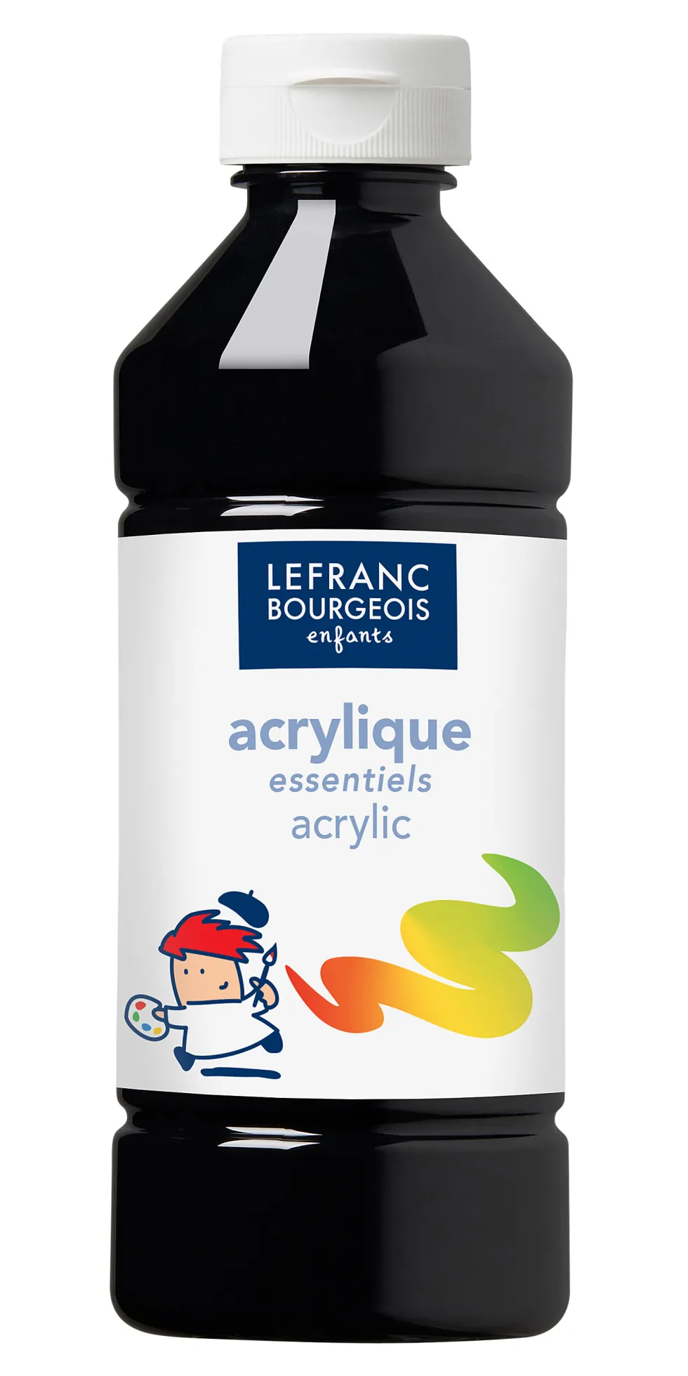 Farba akrylowa - Lefranc & Bourgeois - czarna, 500 ml
