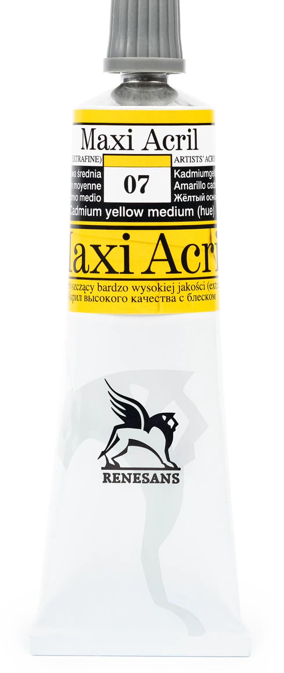 Farba akrylowa Maxi Acril - Renesans - 07, cadmium yellow medium hue, 60 ml