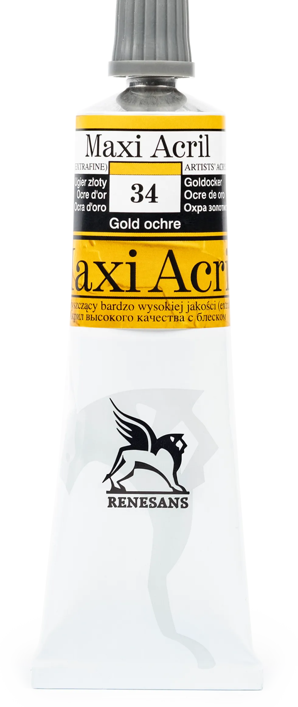 Farba akrylowa Maxi Acril - Renesans - 34, gold ochre, 60 ml