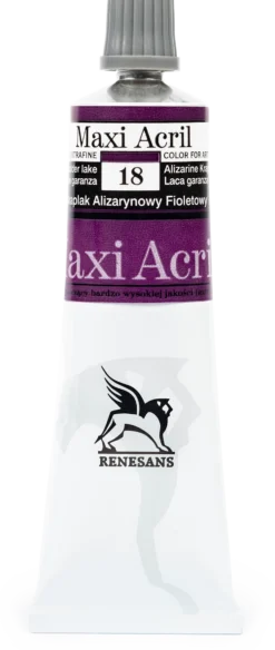 Farba akrylowa Maxi Acril - Renesans - kraplak alizarynowy fioletowy, 60 ml