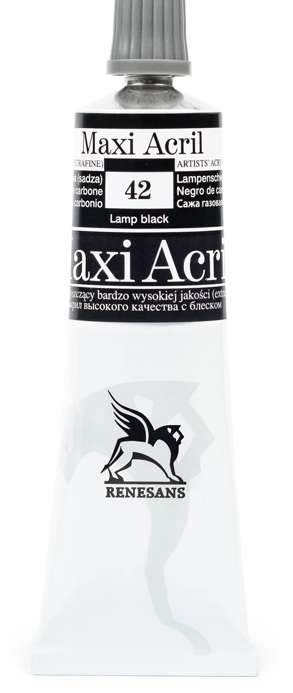 Farba akrylowa Maxi Acril - Renesans - 42, lamp black, 60 ml