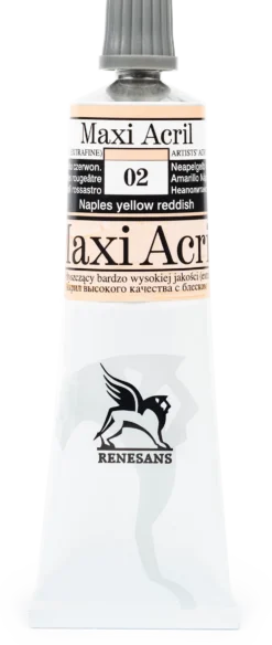 Farba akrylowa Maxi Acril - Renesans - 02, Naples yellow reddish, 60 ml