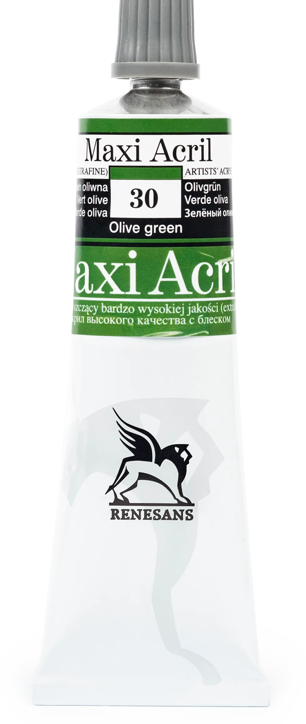 Farba akrylowa Maxi Acril - Renesans - 30, olive green, 60 ml