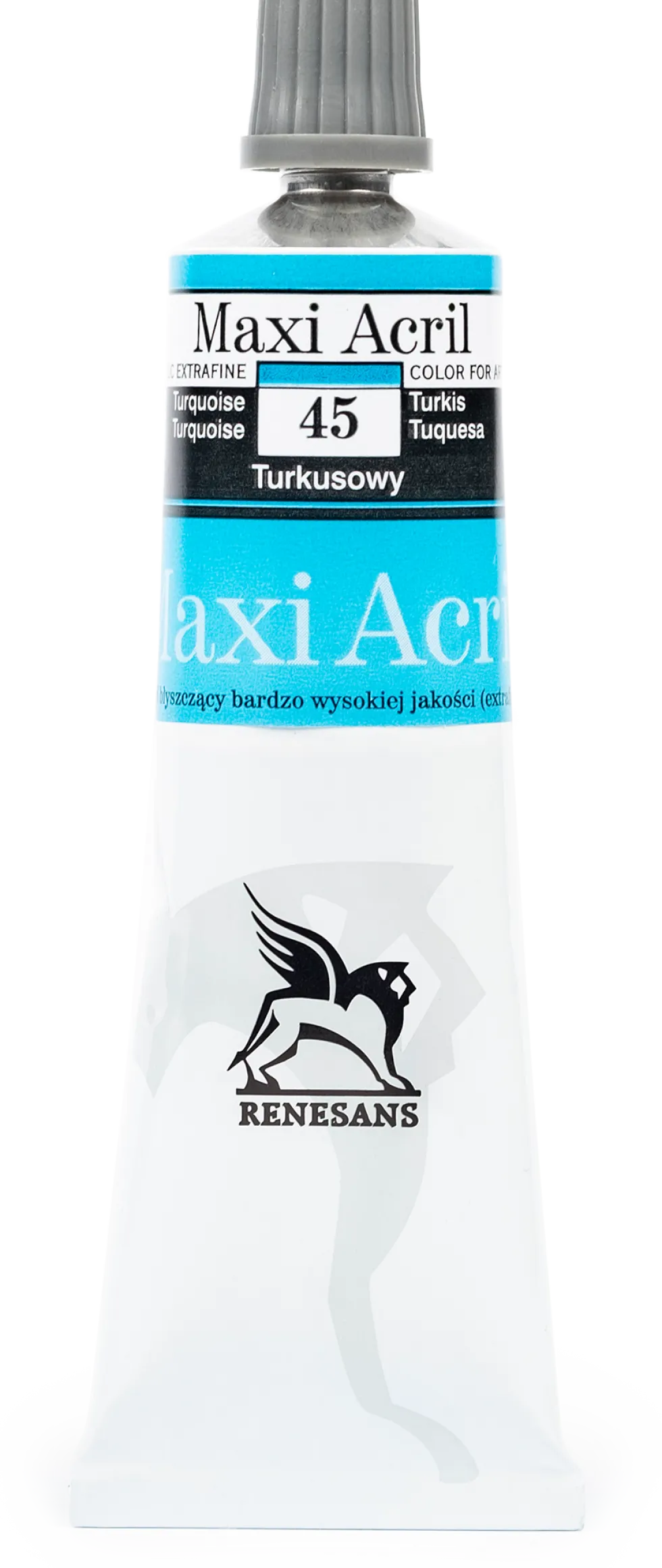 Farba akrylowa Maxi Acril - Renesans - 45, turquoise, 60 ml