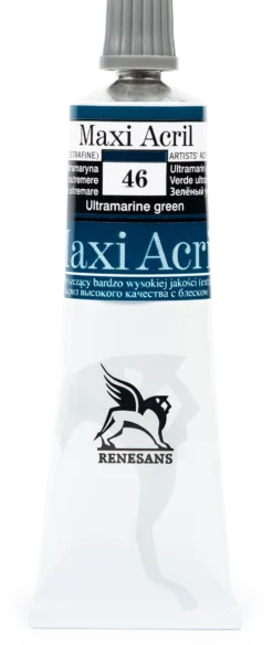 Farba akrylowa Maxi Acril - Renesans - 46, ultramarine green, 60 ml