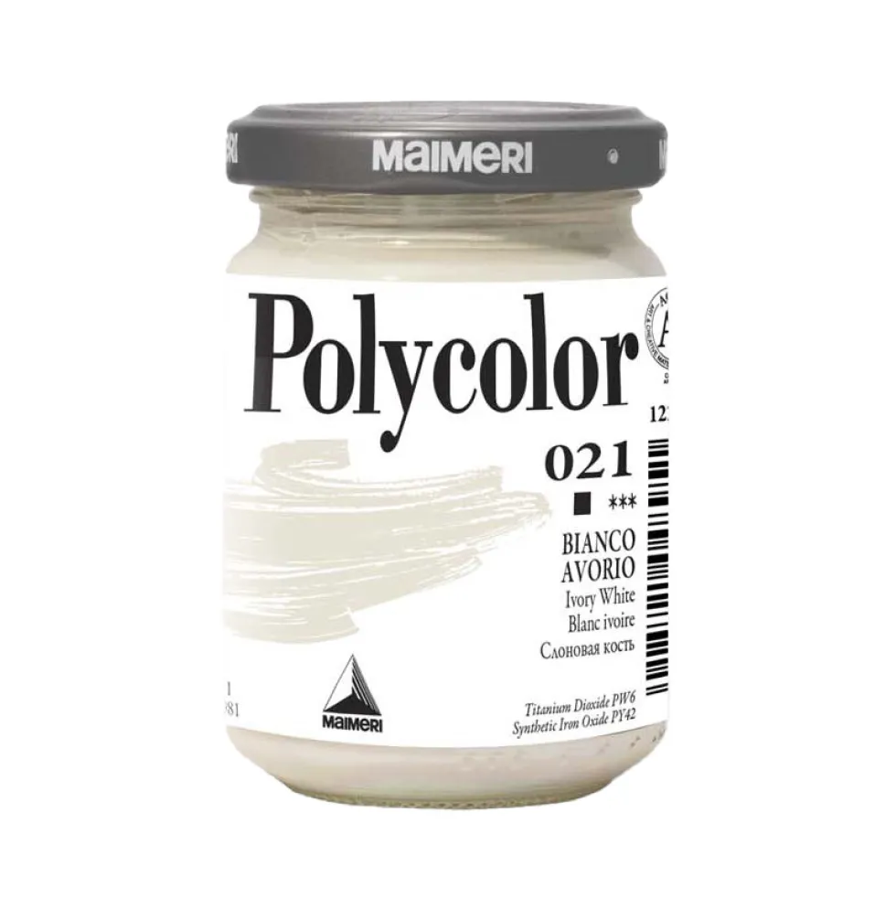 Farba akrylowa Polycolor - Maimeri - 021, Ivory White, 140 ml