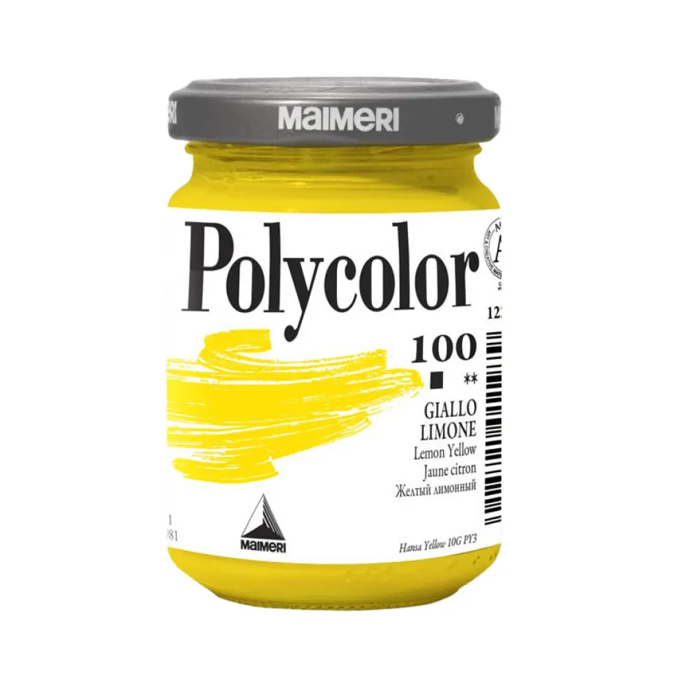 Farba akrylowa Polycolor - Maimeri - 100, Lemon Yellow, 140 ml