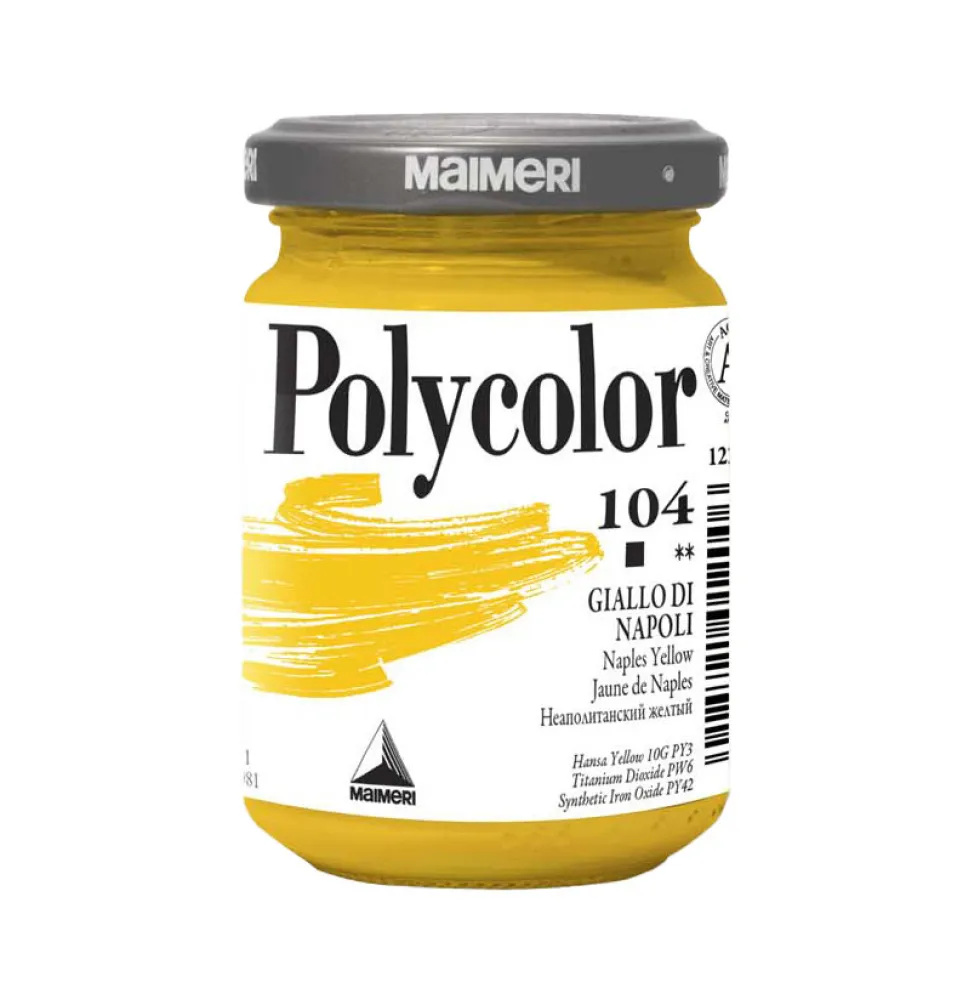 Farba akrylowa Polycolor - Maimeri - 104, Naples Yellow, 140 ml