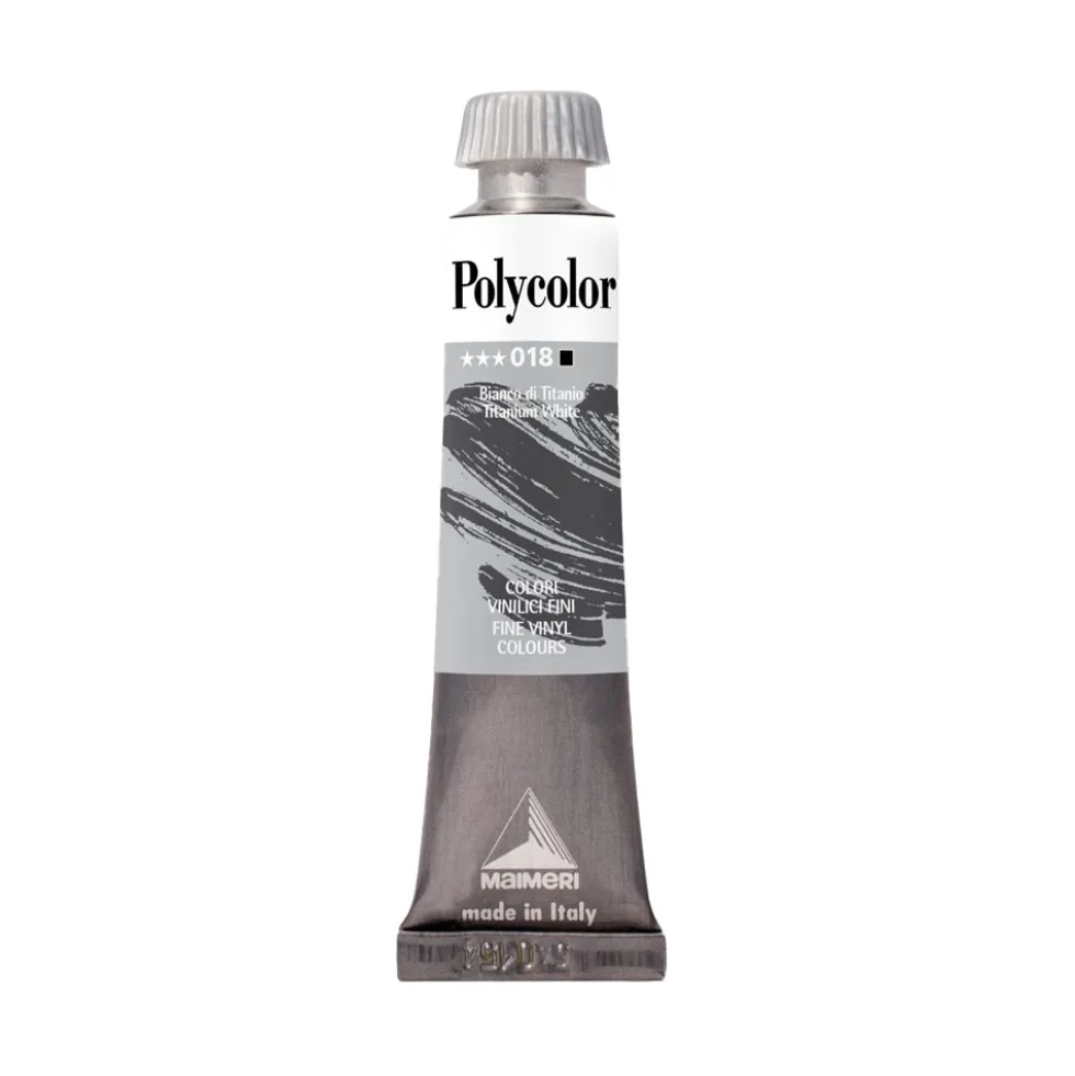 Farba akrylowa Polycolor - Maimeri - 018, Titanium White, 20 ml