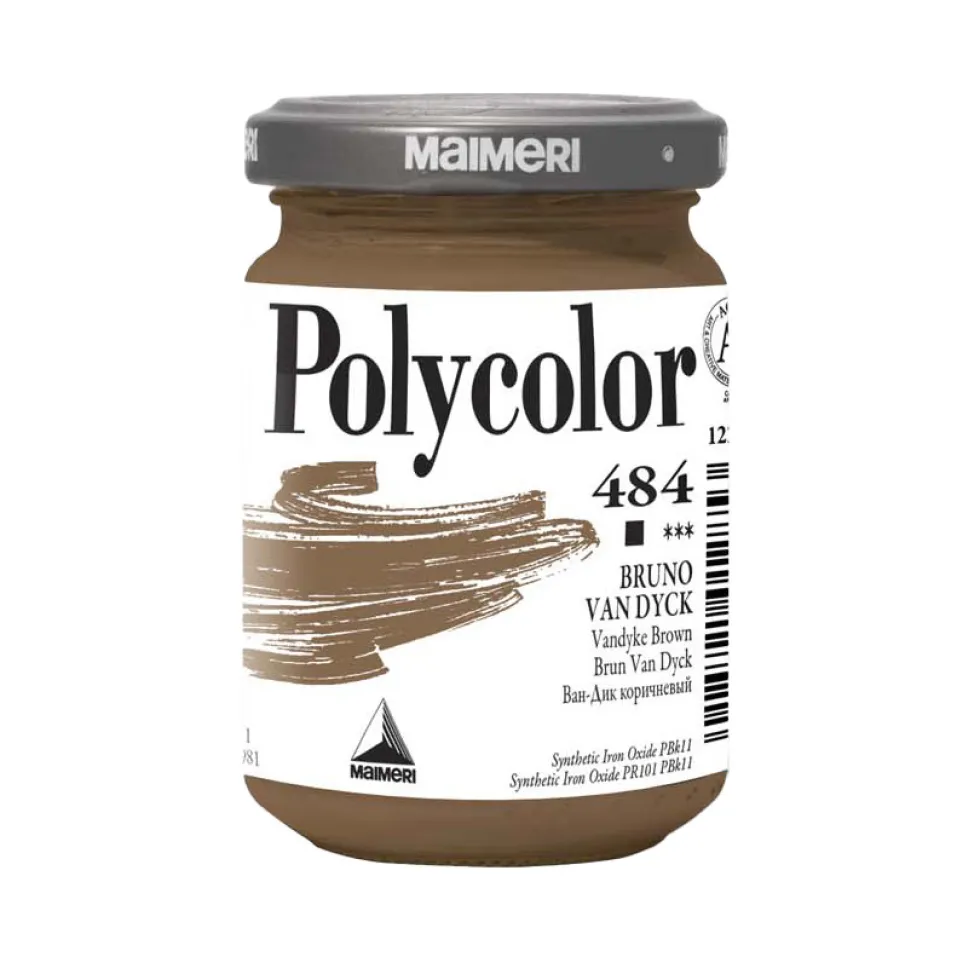 Farba akrylowa Polycolor - Maimeri - 484, Vandyke Brown, 140 ml
