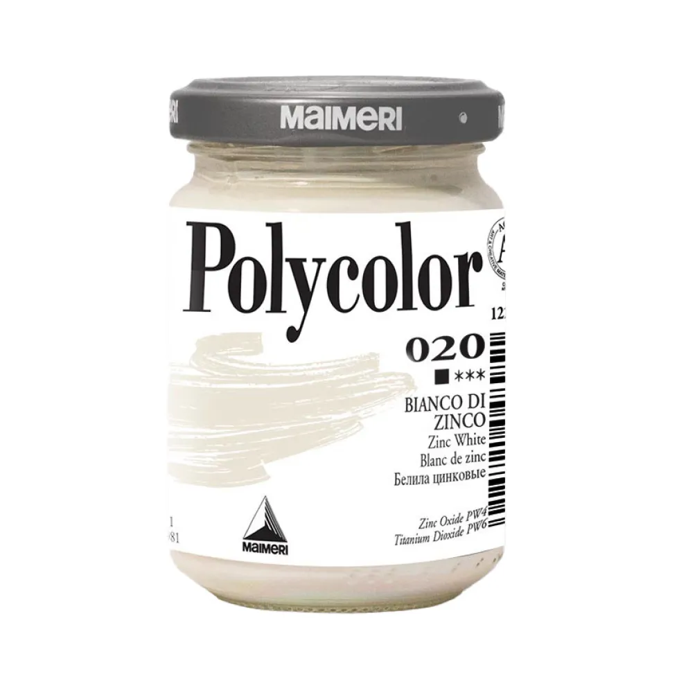 Farba akrylowa Polycolor - Maimeri - 020, Zinc White, 140 ml