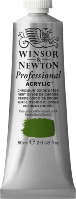 Farba akrylowa Professional Acrylic - Winsor & Newton - Chromium Oxide Green, 60 ml