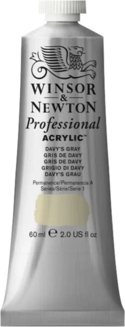 Farba akrylowa Professional Acrylic - Winsor & Newton - Davy's Gray, 60 ml
