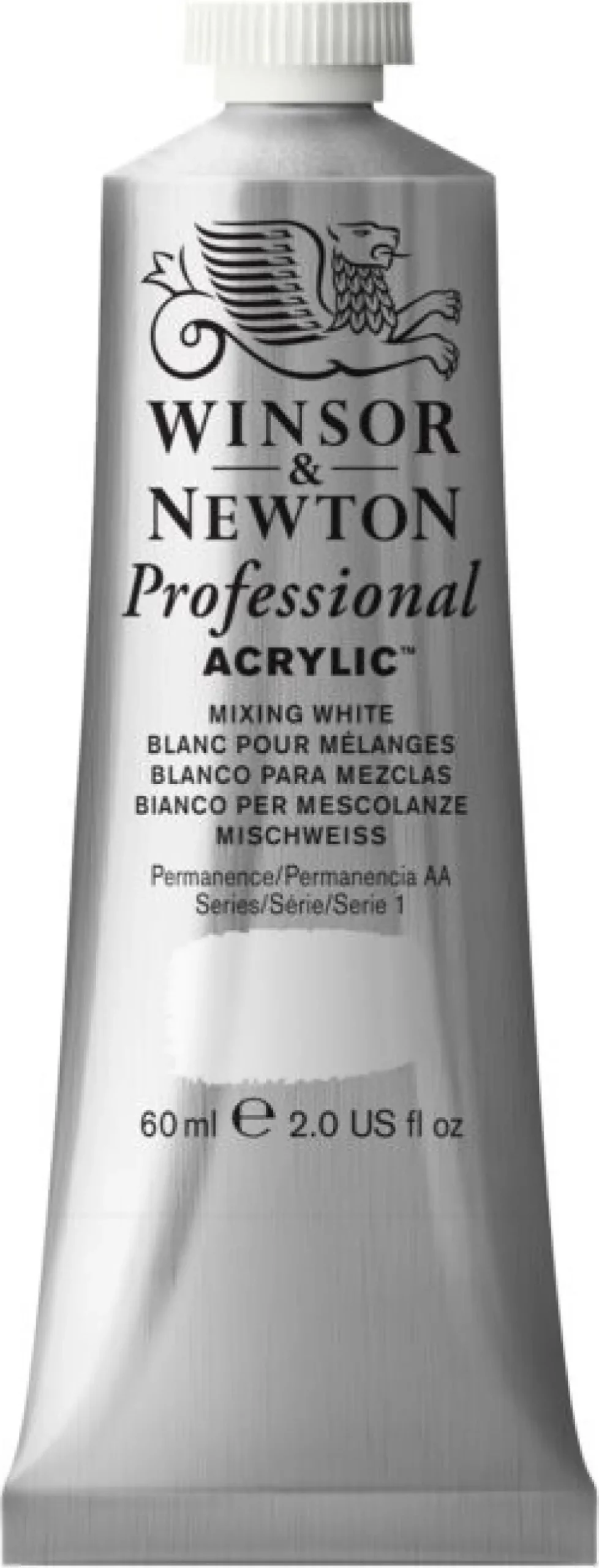 Farba akrylowa Professional Acrylic - Winsor & Newton - Mixing White, 60 ml