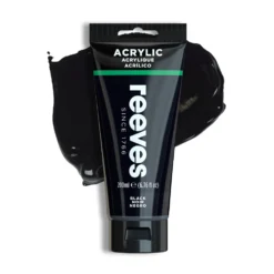 Farba akrylowa - Reeves - Black, 200 ml