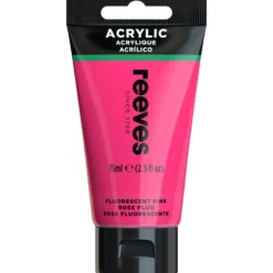 Farba akrylowa - Reeves - Fluorescent Pink, 75 ml