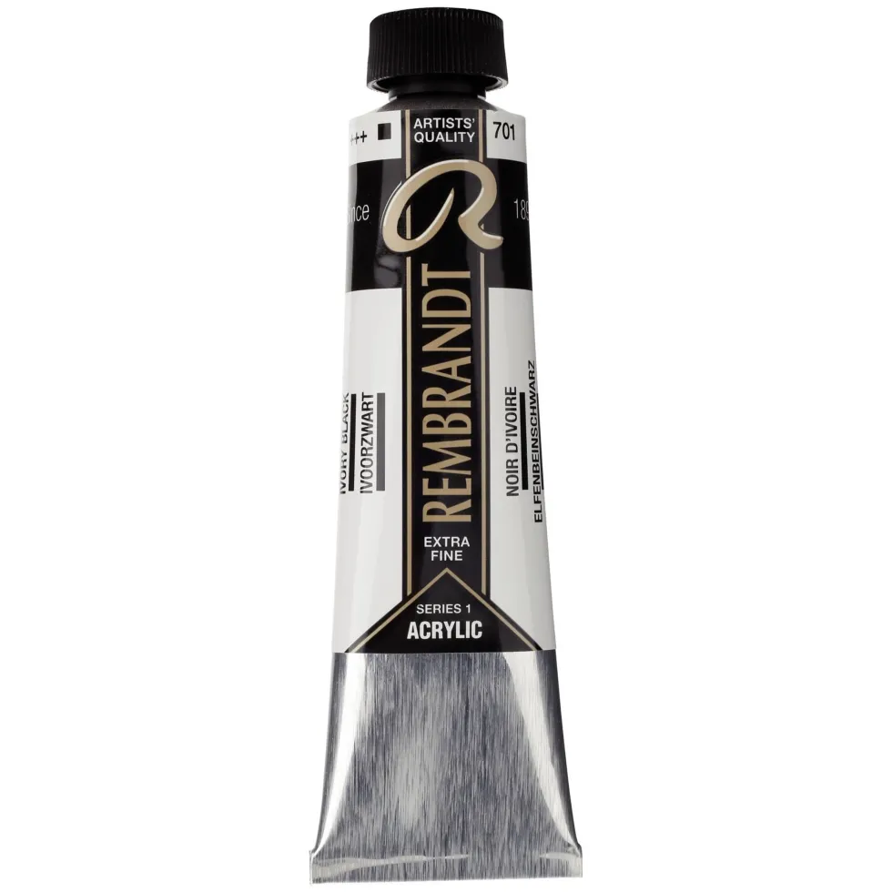 Farba akrylowa - Rembrandt - Ivory Black, 40 ml