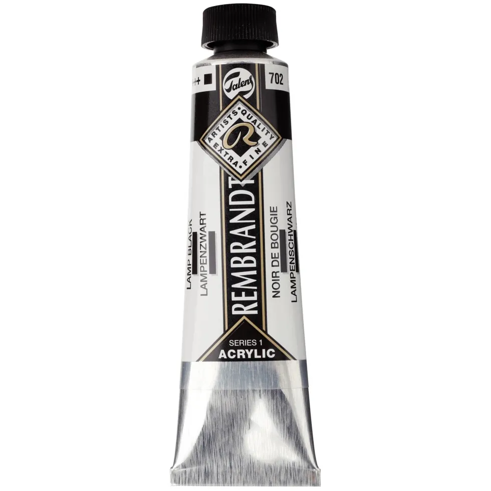 Farba akrylowa - Rembrandt - Lamp Black, 40 ml
