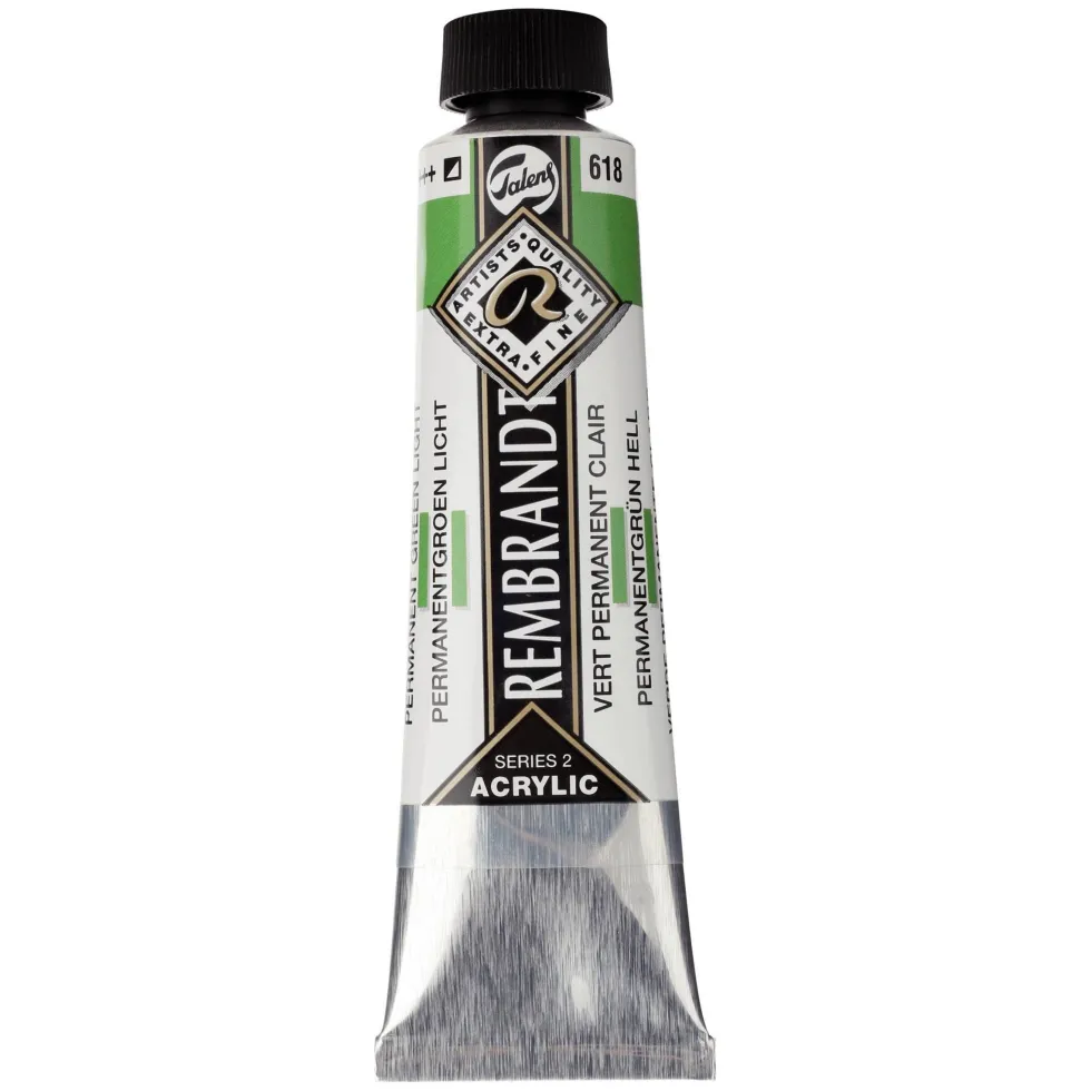 Farba akrylowa - Rembrandt - Permanent Green Light, 40 ml