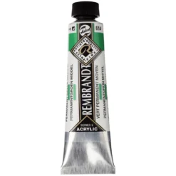 Farba akrylowa - Rembrandt - Permanent Green Medium, 40 ml