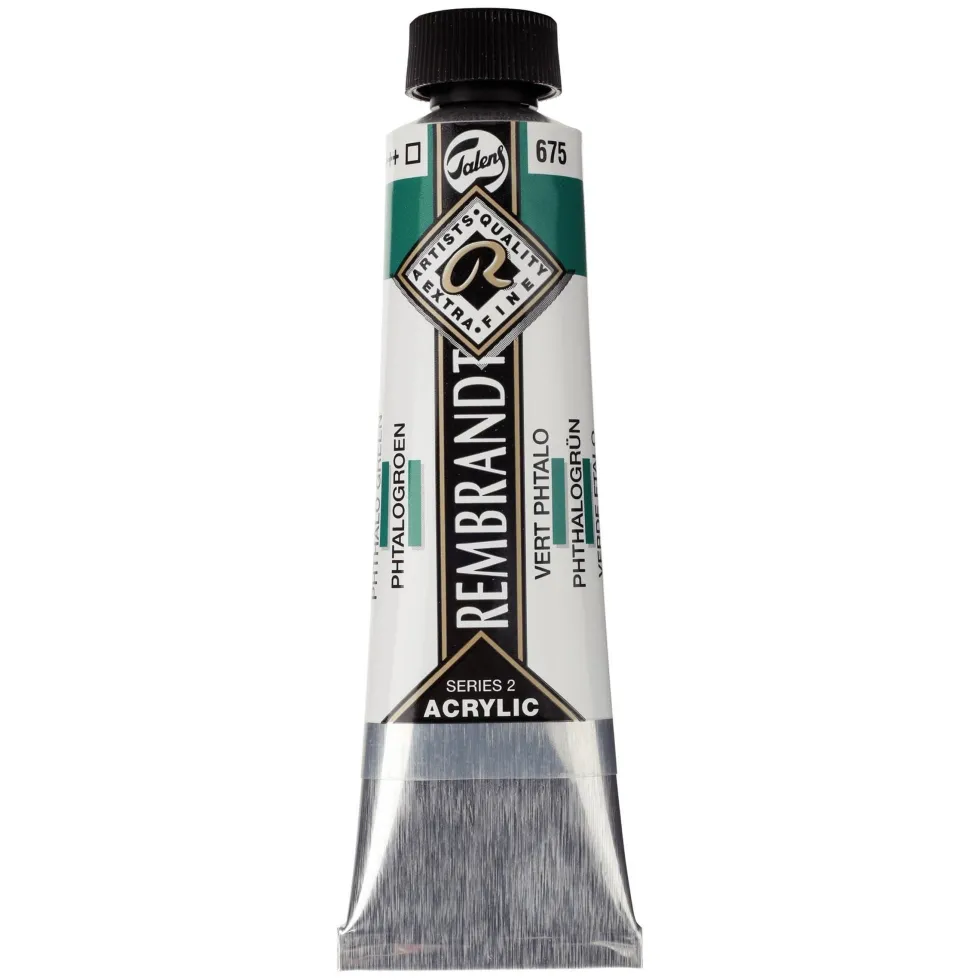 Farba akrylowa - Rembrandt - Phthalo Green, 40 ml